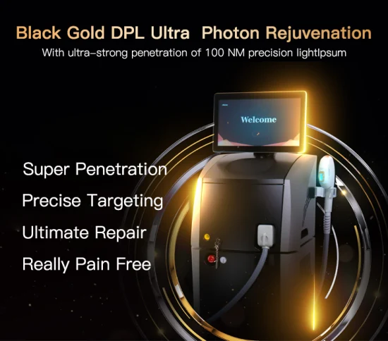 블랙 골드 Dpl은 미장원을 위한 IPL 피부 회춘 여드름 치료 제모 장치를 선택합니다